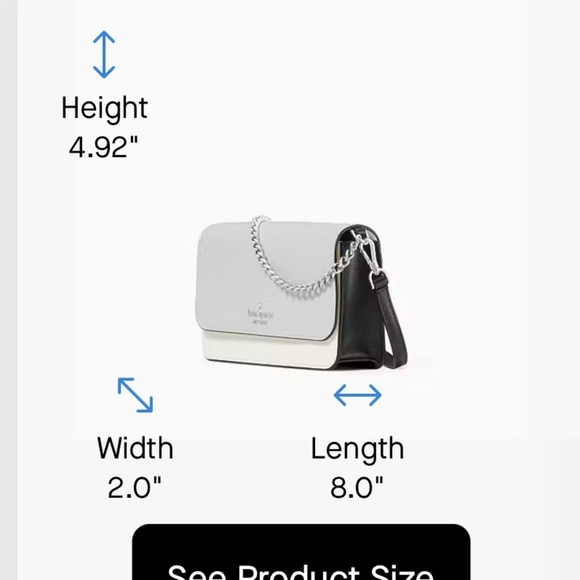 NWT Kate Spade Madison Willow Mini Flap Crossbody in Gray and Cream - Picture 7 of 14